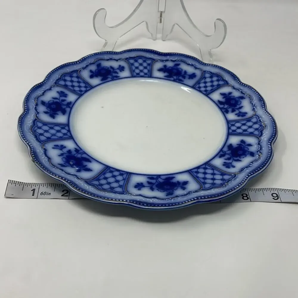 Antique Grindley Melbourne Flow Blue Luncheon Plate